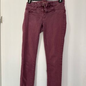 Burgundy Jeans